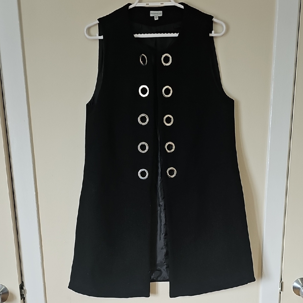 Wool Vest with Silver Grommets